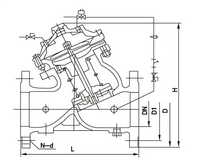 J145X電動遙控閥結(jié)構(gòu)圖片